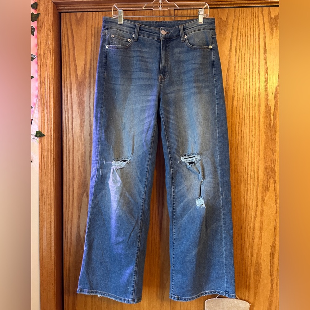 Rewashed Blue Denim Jeans